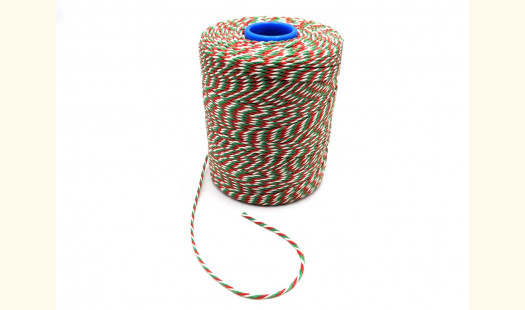 10m - Red, Green & White Bakers, Butchers, Craft, Parcel String Twine